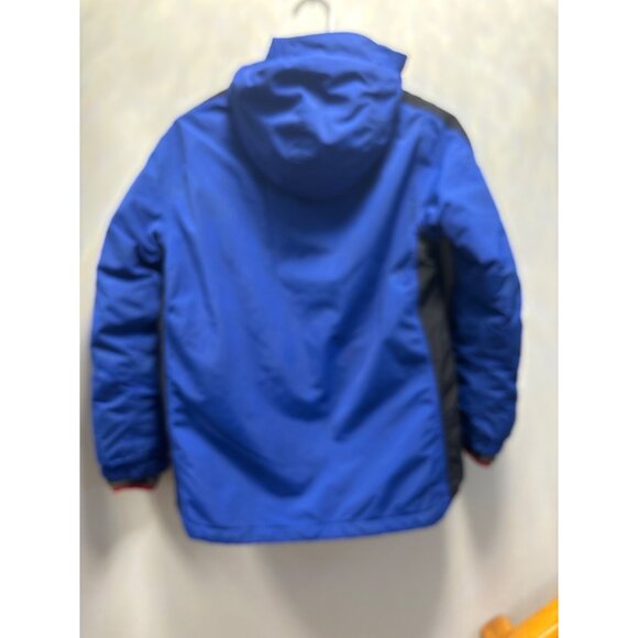 Lands End Boys Winter Jacket Size 10-12 Blue & Black Polyester - Picture 8 of 11